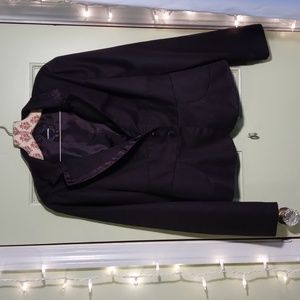 Women's My Michelle Large black figure tailored suit blazer jacket